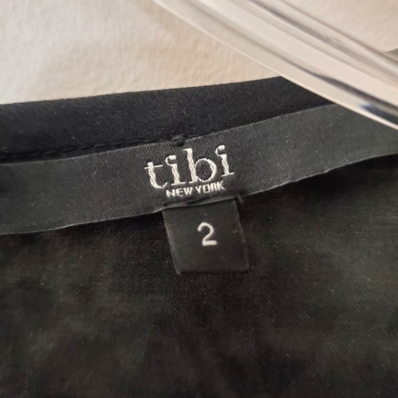 Tibi New York - Black and White striped peplum top with sheer back - Size 2 - Picture 5 of 7